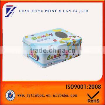 rectangle candy tin box with PVC window