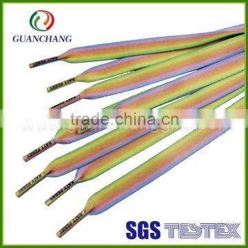 Custom Heat Transfer Printing Rainbow Shoelace