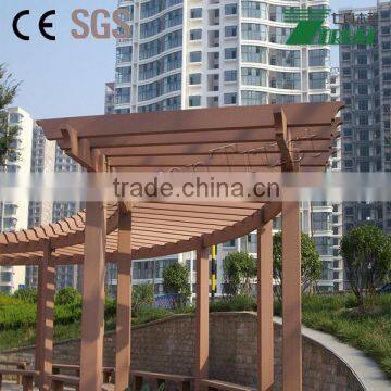 Easy Installed WPC pergola, beams, posts, steel insert, CE , SGS certified