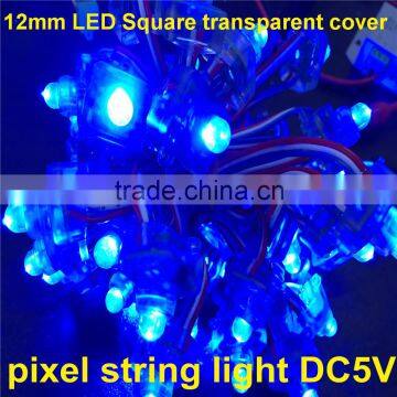 12mm LED Square Transparent Cover WS2811 50pcs String IP68 DC5V Full Color Rgb Pixel Led Supplier's Choice photo-5
