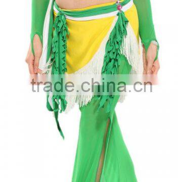 swegal SGBDJ13040 2colors fashion yellow and green sexy belly dancepurlhip scarf