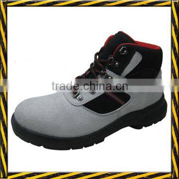 Natural white suede leather men working safety shoes                        
                                                Quality Choice