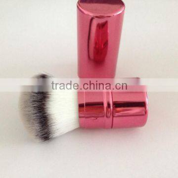 red synthetic hair makeup retractable brush,blush brush