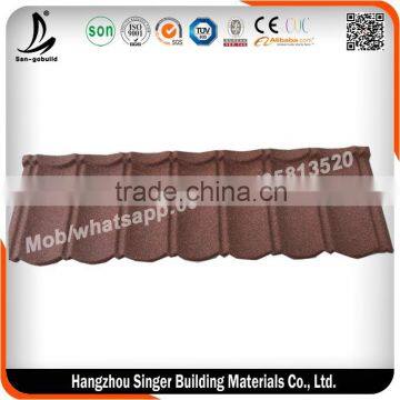 SGB001 Stone Coated Steel Roofing Sheet/sand Metal Roof Tile