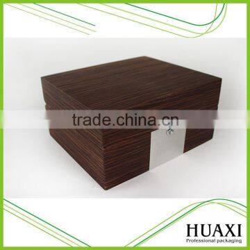 High Quality Wooden Grainy Paper Wood Watch Box photo-2