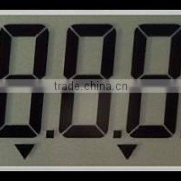 transparent 7-digit 7 segment TN LCD Display