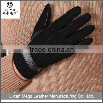 Hot Sale Top Quality Best Price Real Mens Suede Genuine Leather Gloves