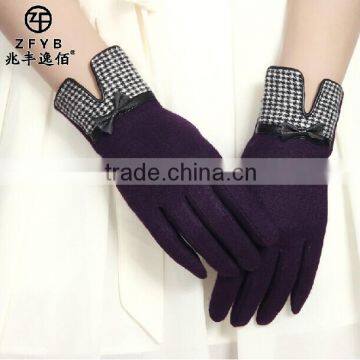 ZF5663 Hot sale new style colorful touchscreen wool gloves