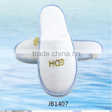 Hotel Amenity Suppliers Disposable Waffle EVA Sole Slippers with Sponge Heels