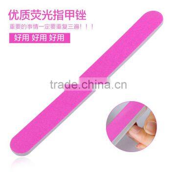 Fashion Attractive Custom Neon Pink Sponge Nail Polish Buffer Double Sides Neon Nail File photo-4