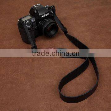 Wholesale genuine leather SLR camera black straps