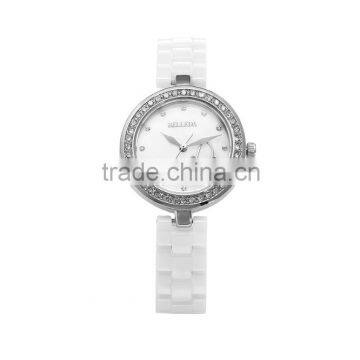 2016 elegant ladies ceramic watch diamond