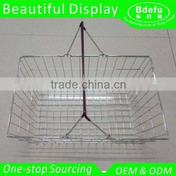 Chrome Finishing Wire Shopping Basket Factory Wholesale Price