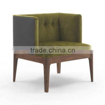 Modern upholstered armchairs with solid wood legs in unique design HDAC1064