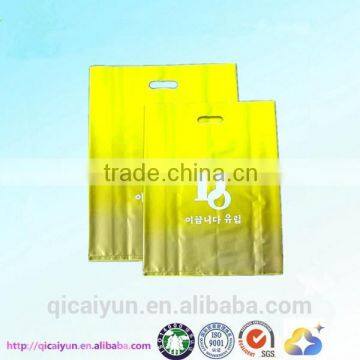 cheap candy die cut handle plastic bags, popular plastic handle bags, plastic bags with die cut handle