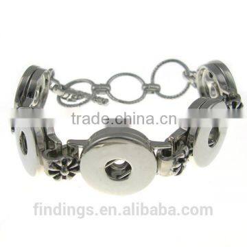 CJ3481 metal stamping blanks,bali click button luxe button bracelet,snap button charm bracelet jewellery