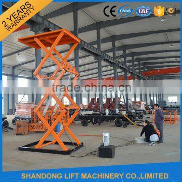 CE approved hydraulic cargo lift for lifting goods