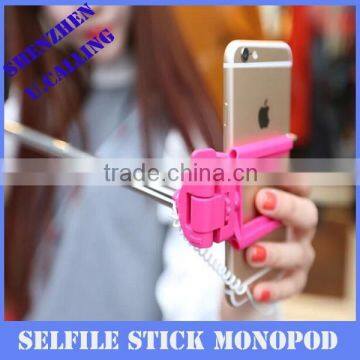 New Arrical Flexible Extendable Selfie Stick Kiss Style Monopod With Cable No Need Bluetooth photo-4
