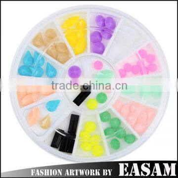 China 12 colors acrylic stones nail rhinestone for nail art decoration