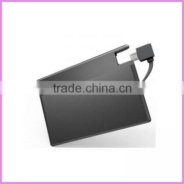 2016 Wholesale Super Slim Ultra-thin Credit Card Size Portable Battery Power Bank Charger For Samsung Micro                        
                                                Quality Choice