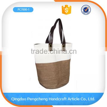 Factory supply different color woman wholesale shopping jute bag jute shopping bag                        
                                                                                Supplier's Choice