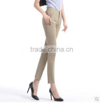 Korean version woman apparel cultivated leisure trousers Guangzhou wholesale supplier China apparel