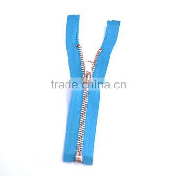 NO. 5 METAL ZIPPER ROSE GOLD TEETH OPEN END