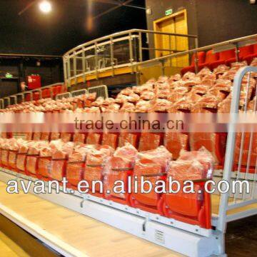 anti-fire indoor multiuse stadium retractable seating system,folding seating system for gym,arena,sports center,sports