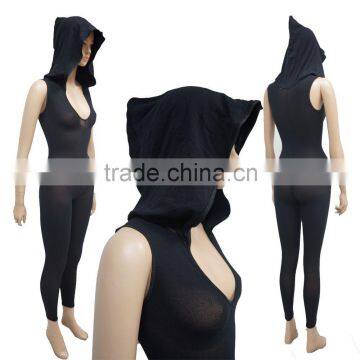 Taiwan Factory Wholesale Custom Pattern Sublimation Bodystocking Hooded Coveralls Opaque Long Sleeve Tights Muslim Islamic