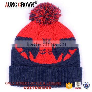 Jacquard Acylic Custom Winter Animal Beanie Hats