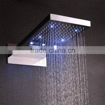 Concealed Led 3 Color Shower Mixer 3 Function Wall Mounted Thermostatic Shower Faucet Mixer With Hose