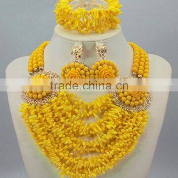 High Quality African Coral Beads Jewelry 2015 New Design for Nigerian Wedding Beads/African Crystal Beads Jewelry Set for women                        
                                                Quality Choice