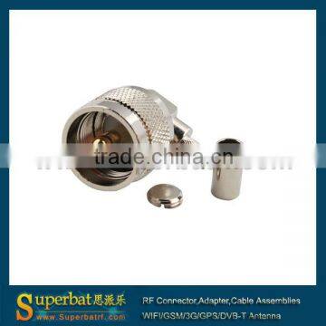 UHF Crimp Plug Right angle connector for cable LMR195 RG58 uhf connector