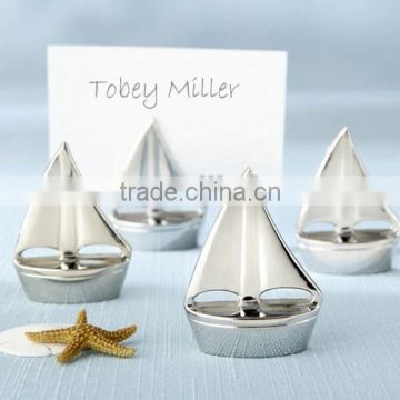 Wedding Favors "Shining Sails" Silver Place Card Holders