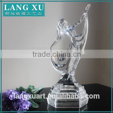 LX-D025 new year christmas gift dancing girl glass craft