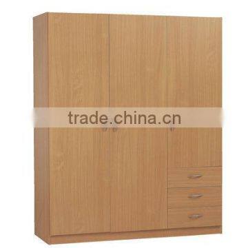 3 door kd Melamine cheap wardrobe closet