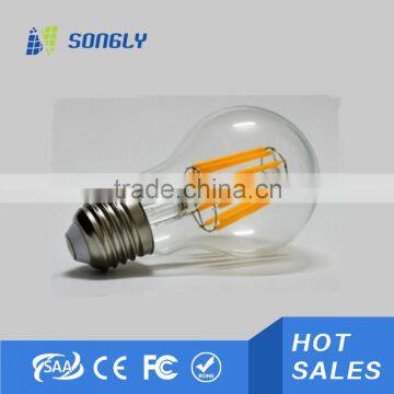 china supplier New products amber/clear glass E27 10w 220V Globe G125 led filament bulb