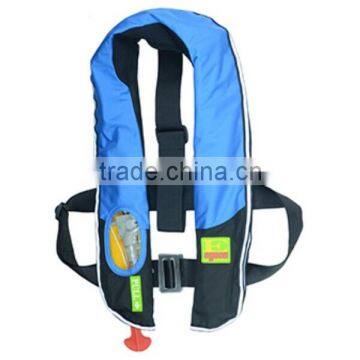 2015 fashion fancy polyester auto & manual inflatable life jackets low price