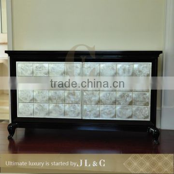 Golden Leaf console cabinet Luxury Sideboard Cabinet -JL&C Classic Furniture