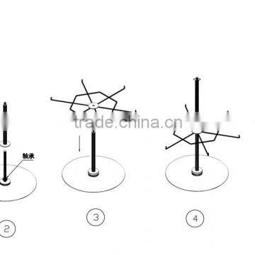 Silver Color Counter Top Rotating Stationery Display Rack photo-3