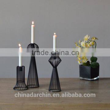 New arrival black candle holder for home decoration metal christmas candle holder