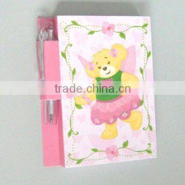 Bear mini notepad with pen