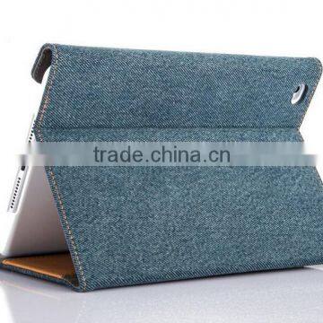 Wholesale Price Factory Strong Protect Pocket Jeans Leather Tablet Cover for Ipad photo-3