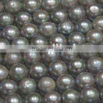 8-9mm round loose grey potato pearl beads