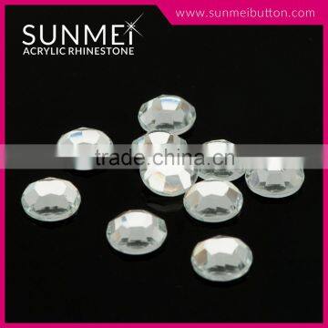 In Stock Items Round Shape Flat Back Acrylic Rhinestones for Nail Art