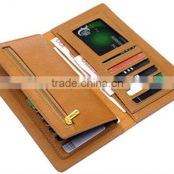 genuine leather travel wallet name card holder pu passport card holder