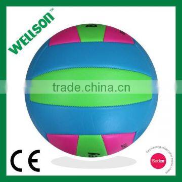 Matt fluorescent PVC foamed soft beach playing volleyball