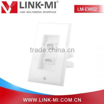 LINK-MI LM-EW02 Dual Port Home Theater HDMI Keystone Wall Plate Best Buy photo-5