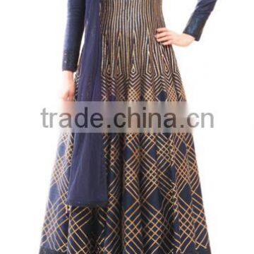 Blue Designer Anarkali Suit