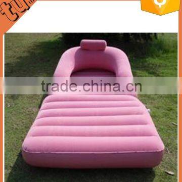 best selling flocking inflatable sofa bed/inflatable air cushion sofa